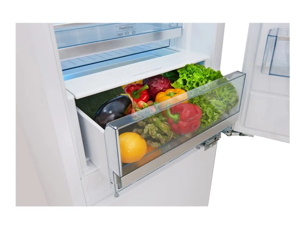 Gorenje NRKI4182A1 - Køleskab/fryser - bund-fryser - til indbygning - niche - bredde: 56 cm - dybde: 56 cm - højde: 177.5 cm - 248 liter - Klasse F - hvid
