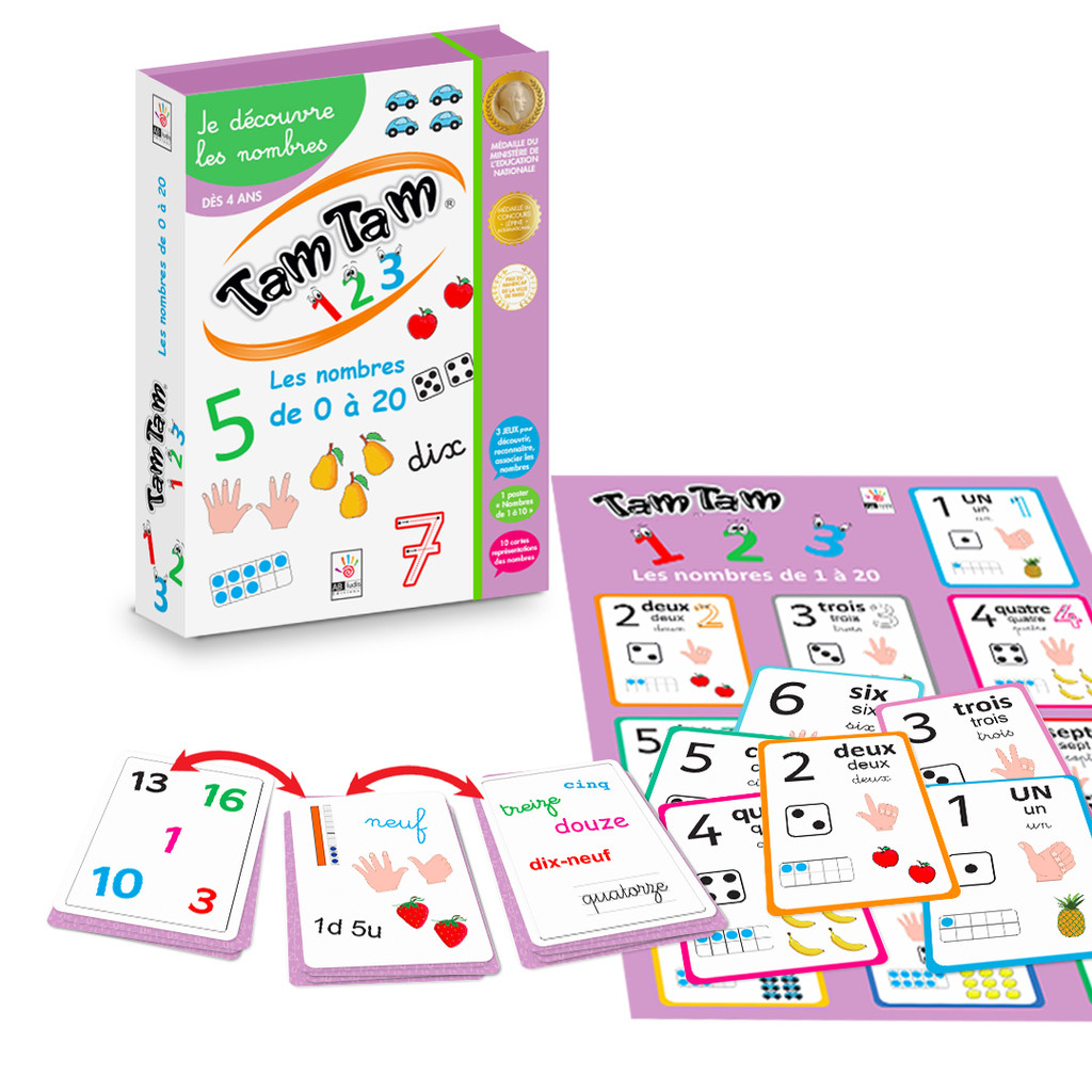 Tam Tam 1 2 3 - Je découvre les nombres - Le coffret