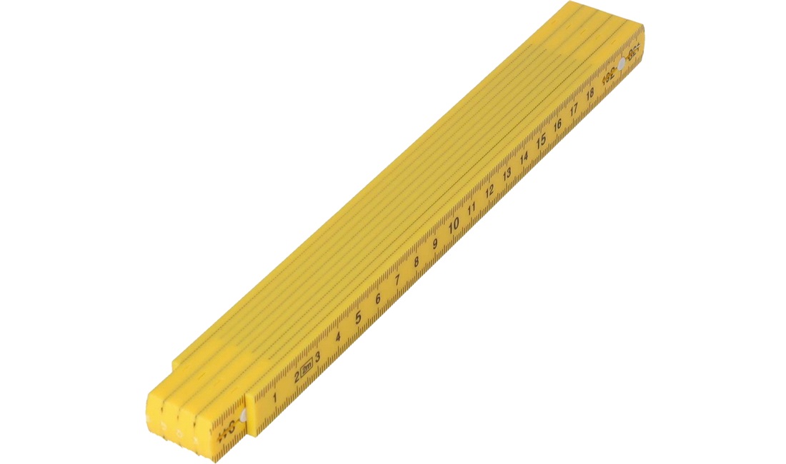 Tommestok 2 m plastik
