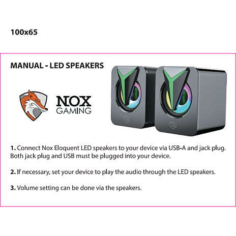 Nox Eloquent LED Gaming højtalere