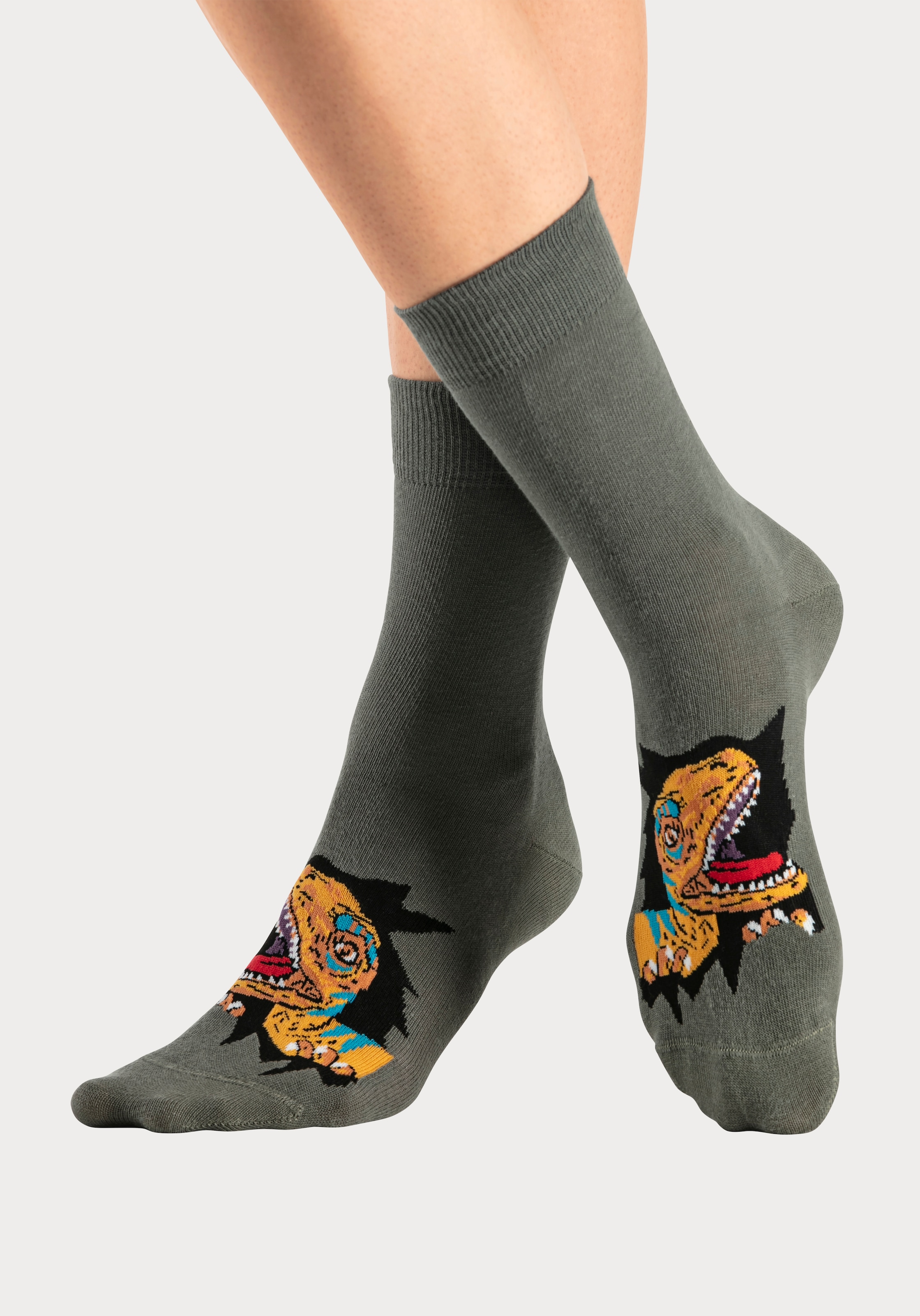 H.I.S Socken Packung, 5 Paar tlg. mit Dinosauriermotiven