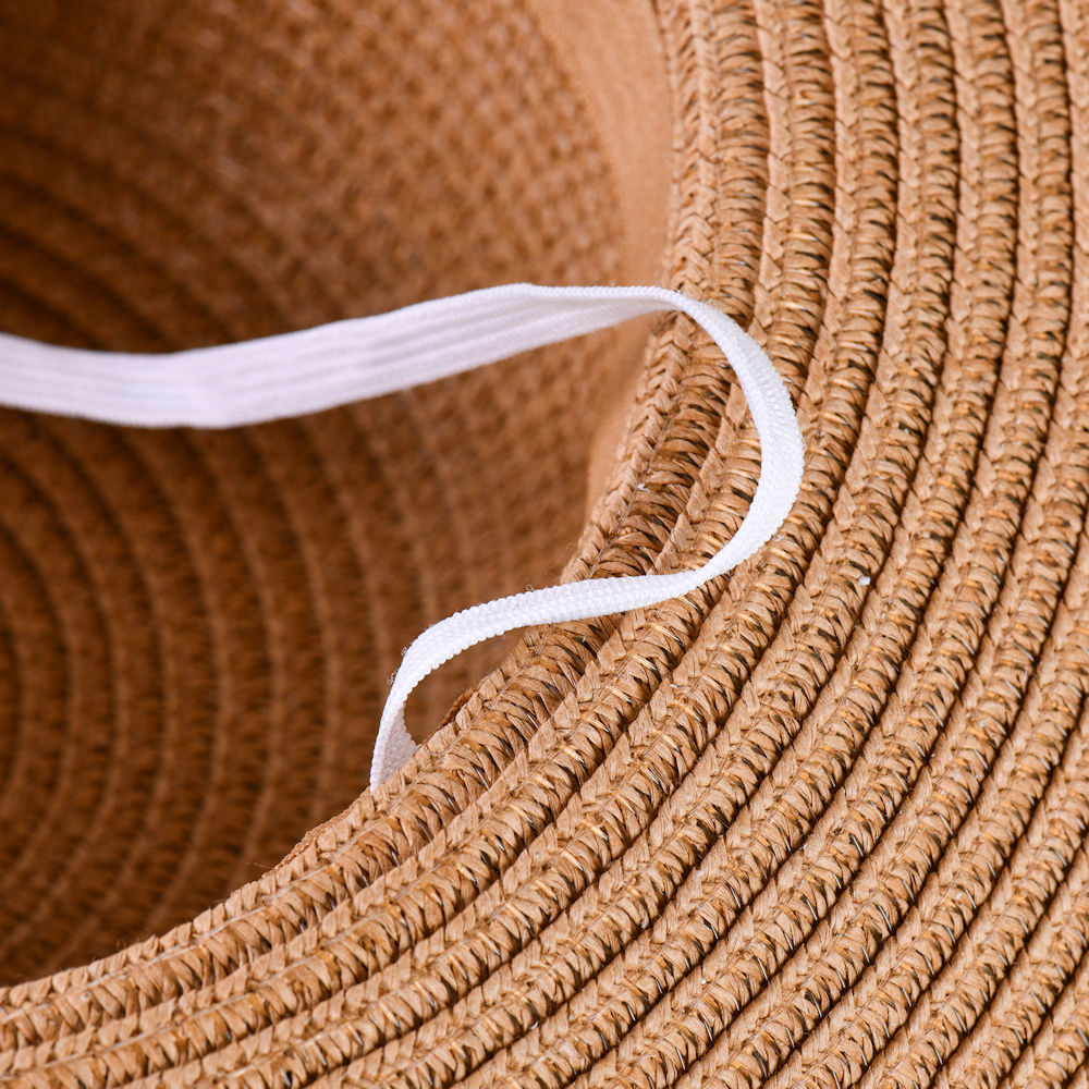 Decopatent Zonnehoed Dames - Bruin met Zwarte Strik
