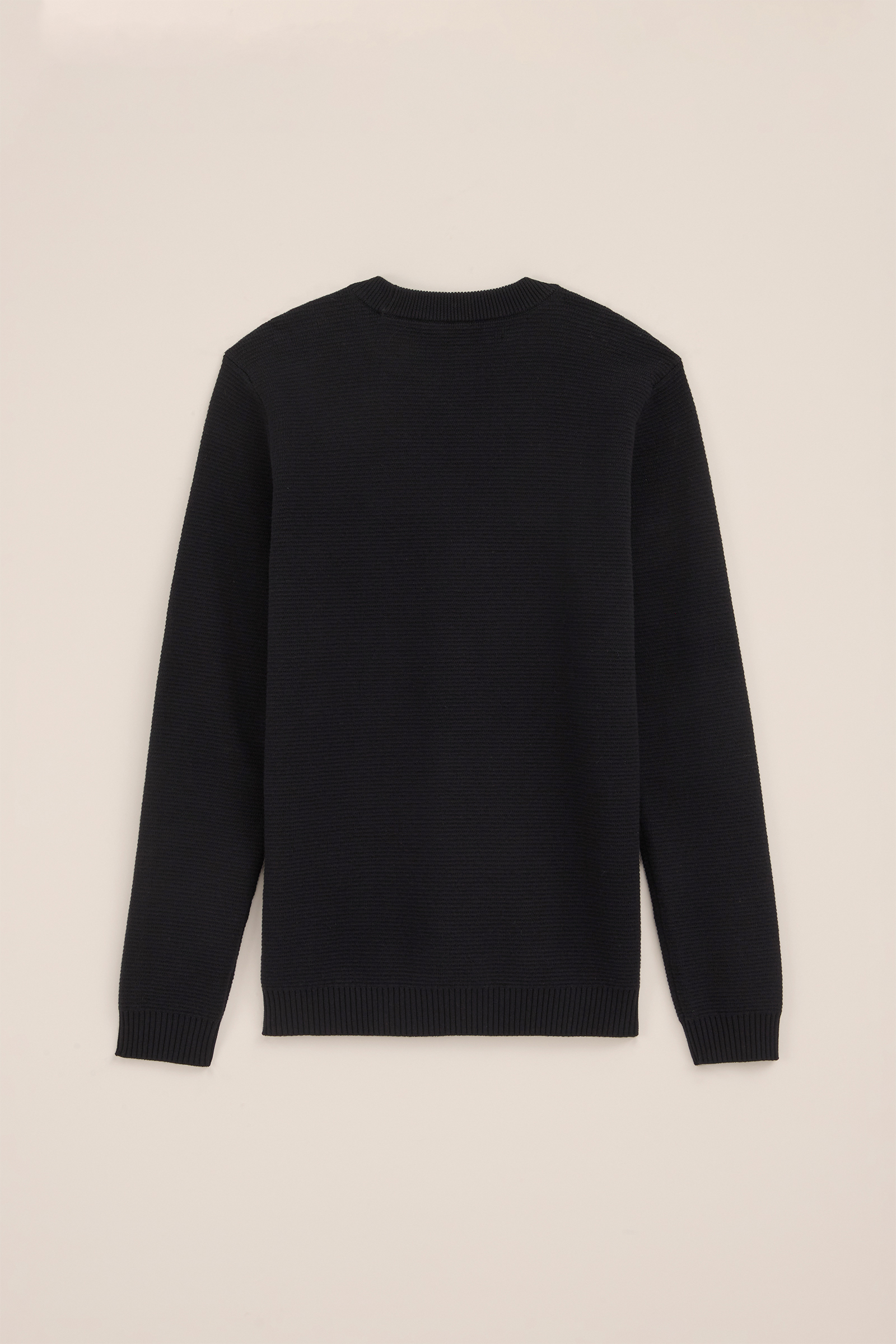 Jongens gebreide trui met ribstructuur WE Fashion Zwart