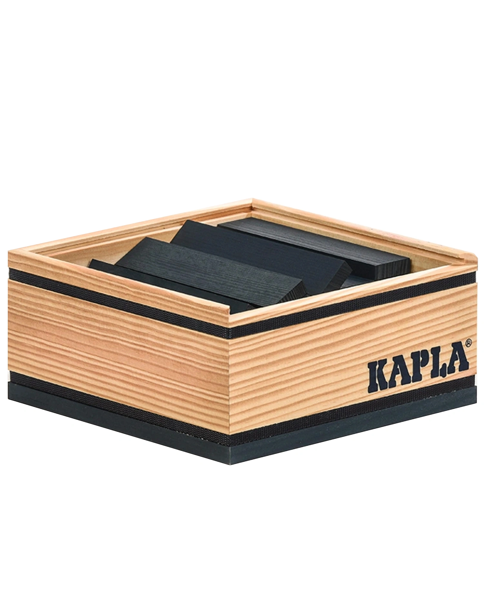 Holzbauplättchen QUADRATE 40-teilig in dunkelblau