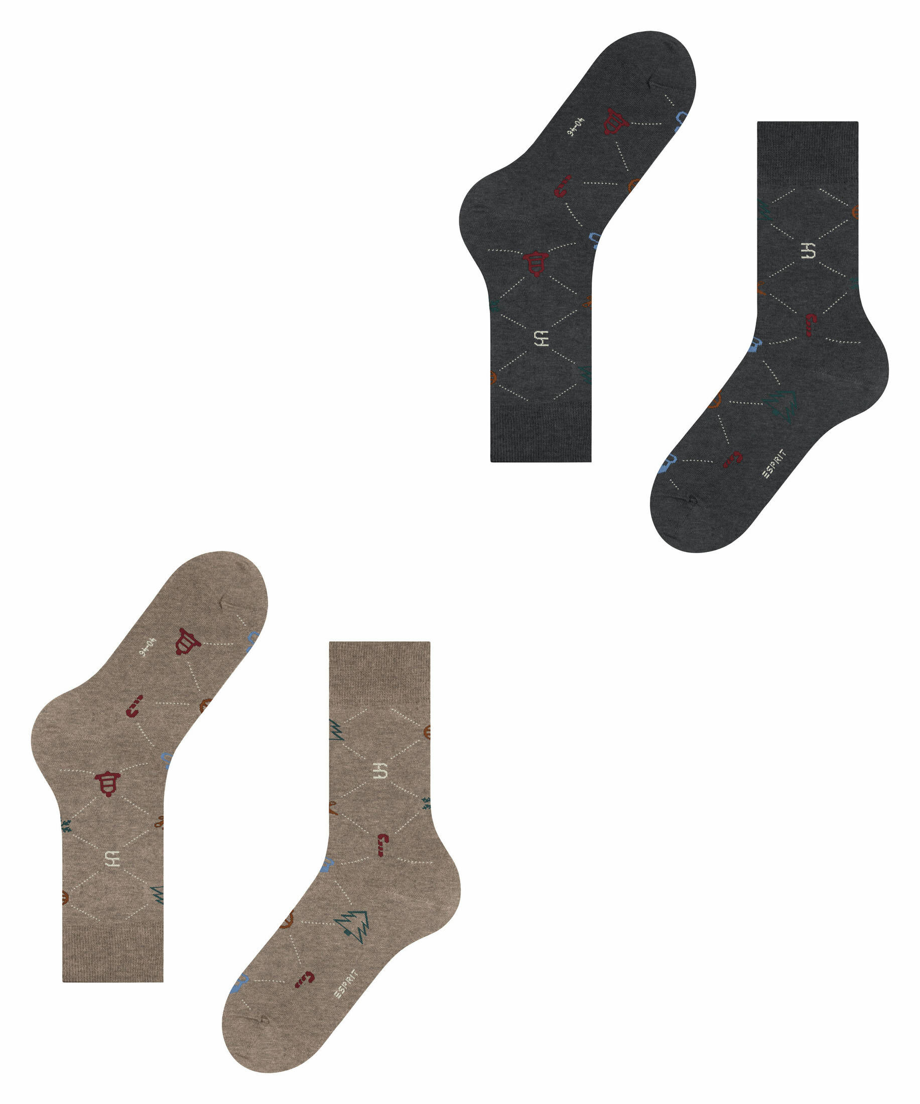Esprit| Herren Socken X-Mas 2-Pack