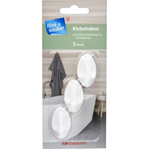 Klebehaken weiß
