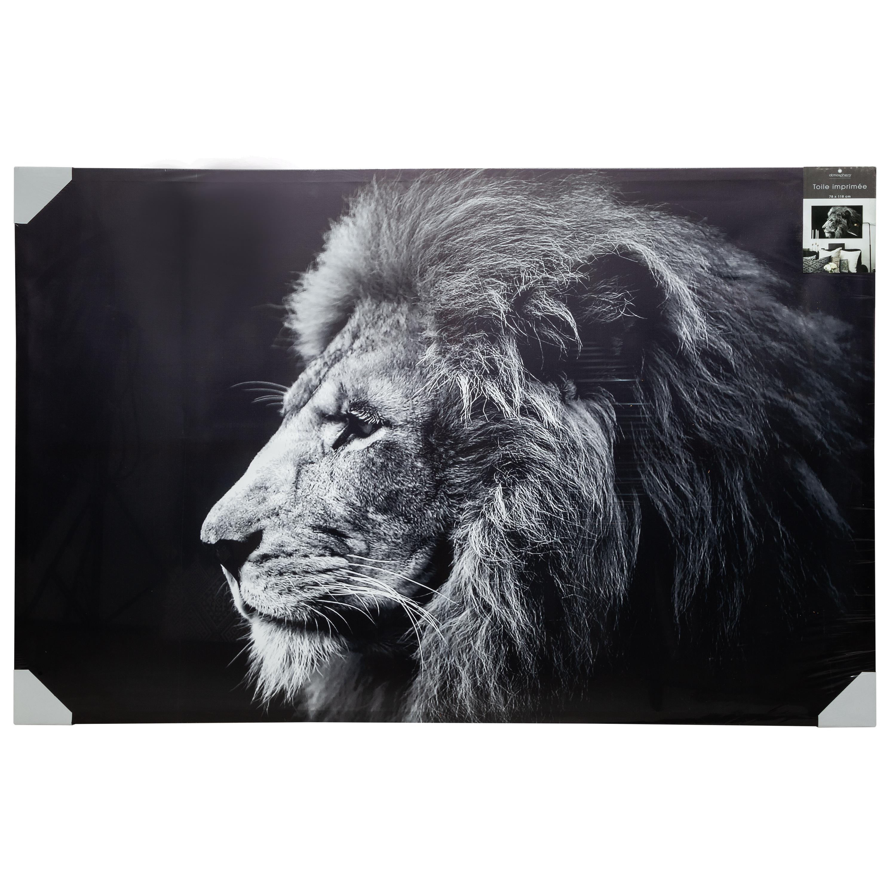 TOILE IMPRIMEE LION D.78X118CM