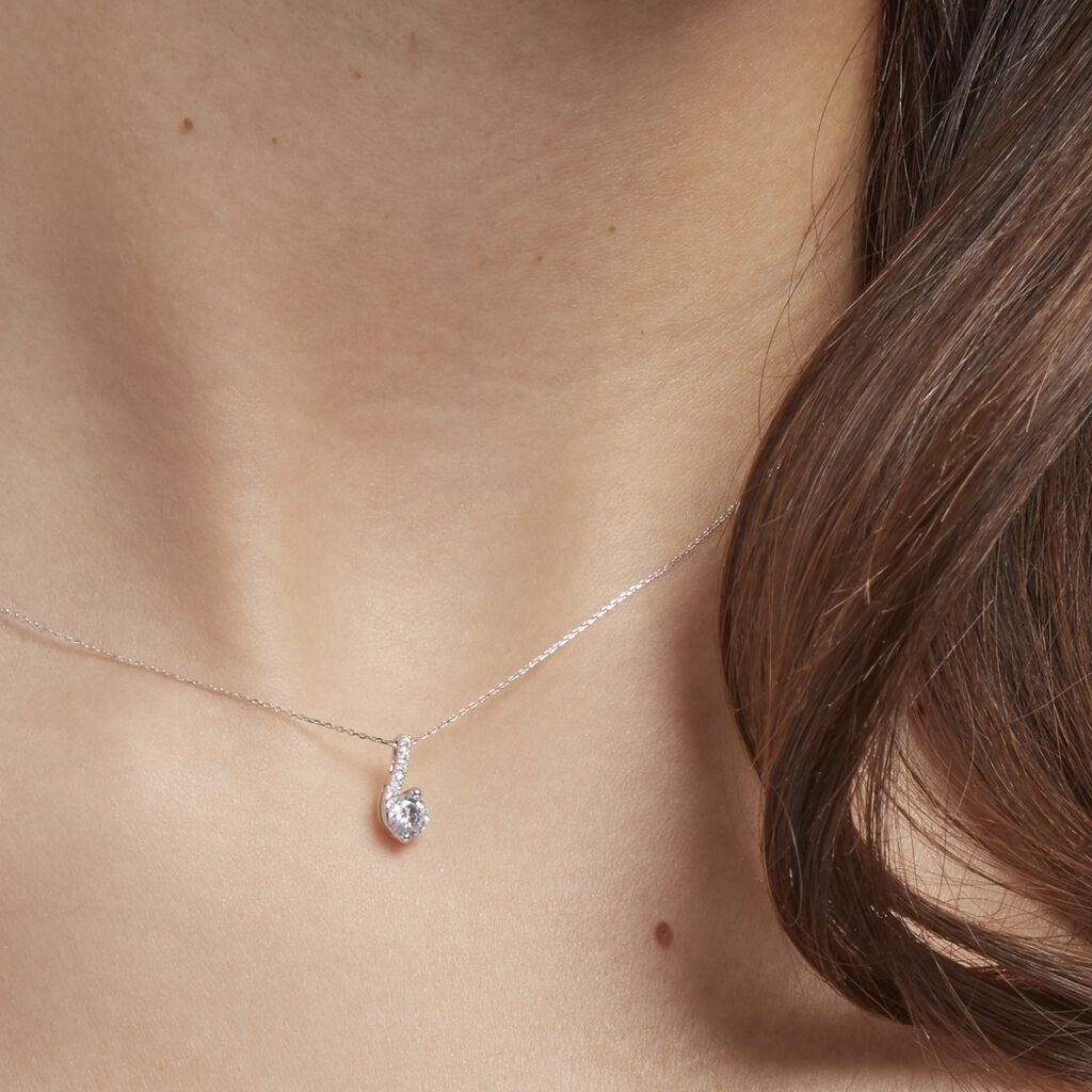 Collier Olly Or Blanc Oxyde De Zirconium