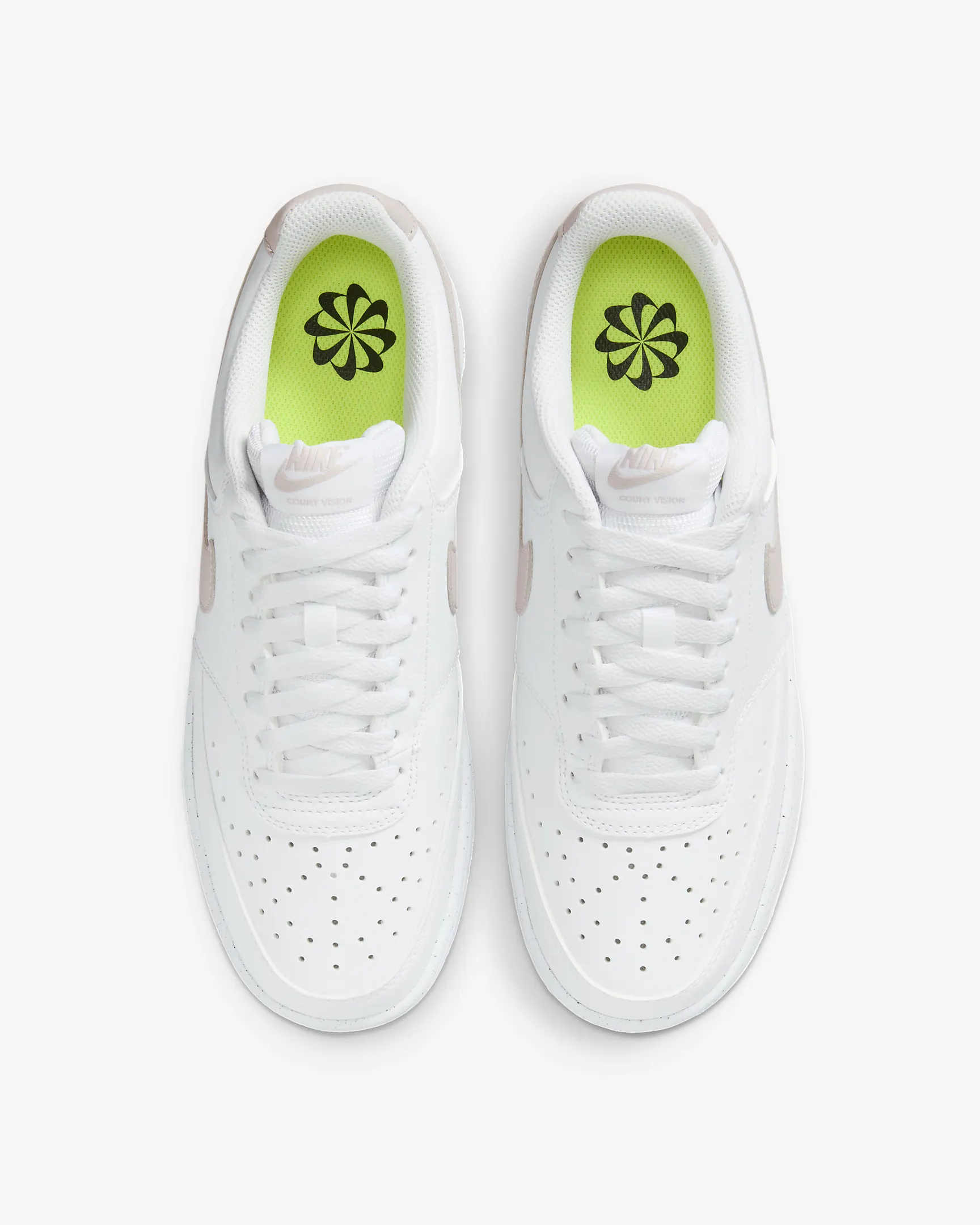 Nike Court Vision Low Next Nature Wit/Taupe Dames