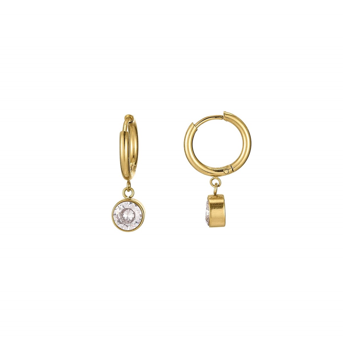 Boucles Rondina zircons blancs