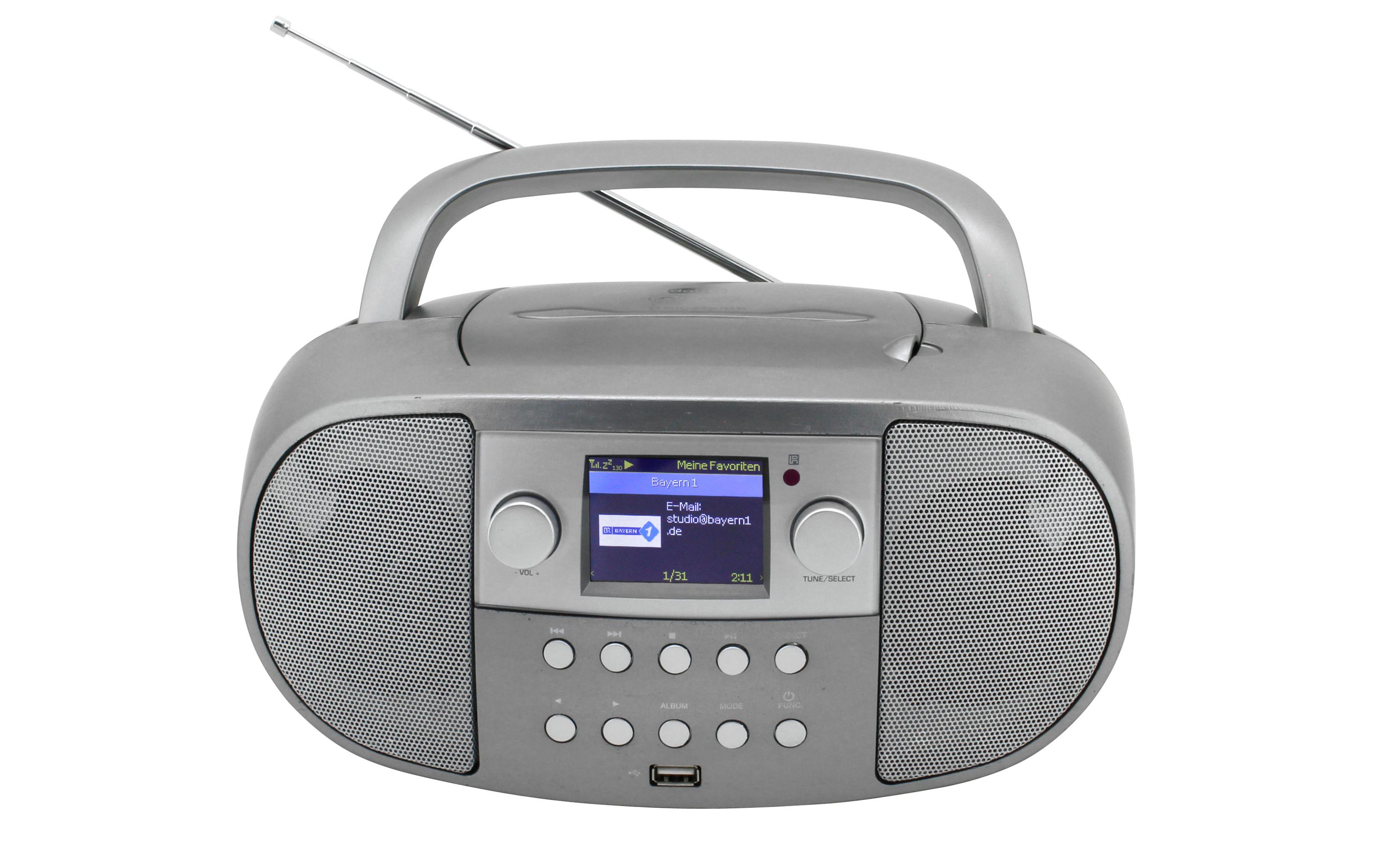 Radio/CD-Player SCD7600TI Grau<br>Boombox mit Internet-/DAB+-/FM-Radio, USB und Bluetooth