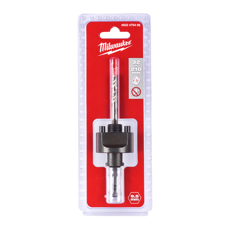 Milwaukee opnameschacht voor gatzagen 32-210mm Hex 9.5