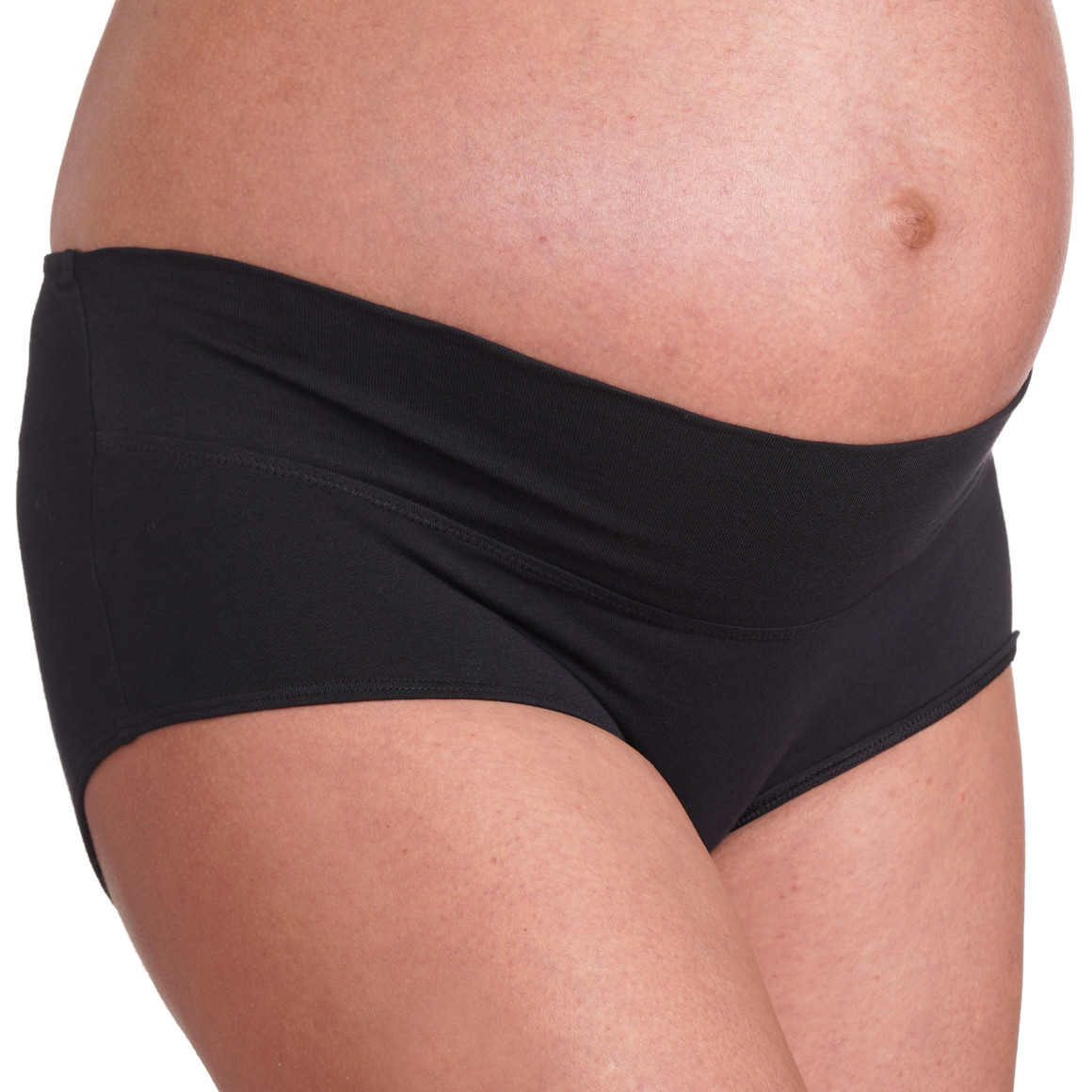 Gina Mama 3 Damen Umstands-Slips aus Bio-Baumwolle rosa / braun / schwarz