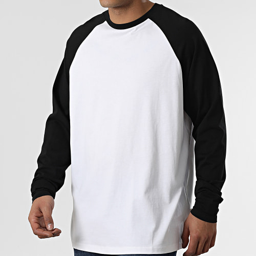 Tee Shirt Manches Longues Oversize Raglan TB4911 Blanc Noir