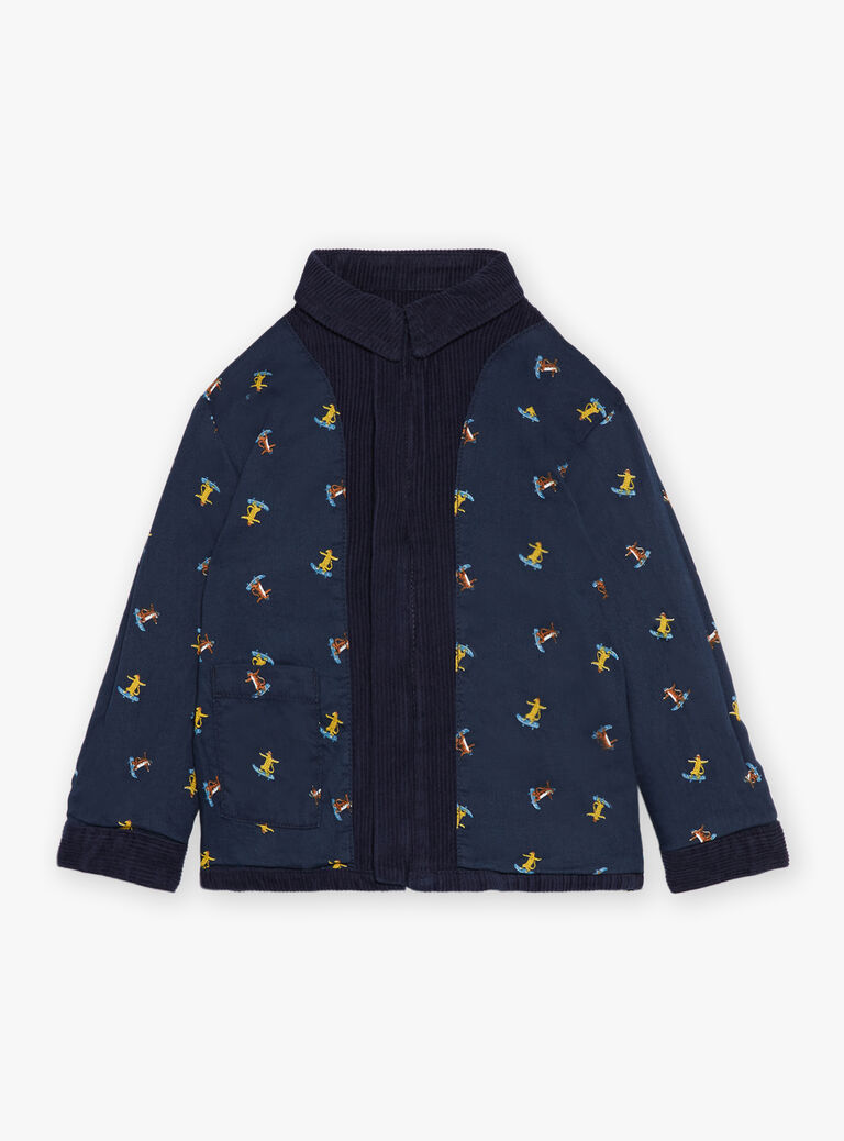 Veste bleu marine en velours