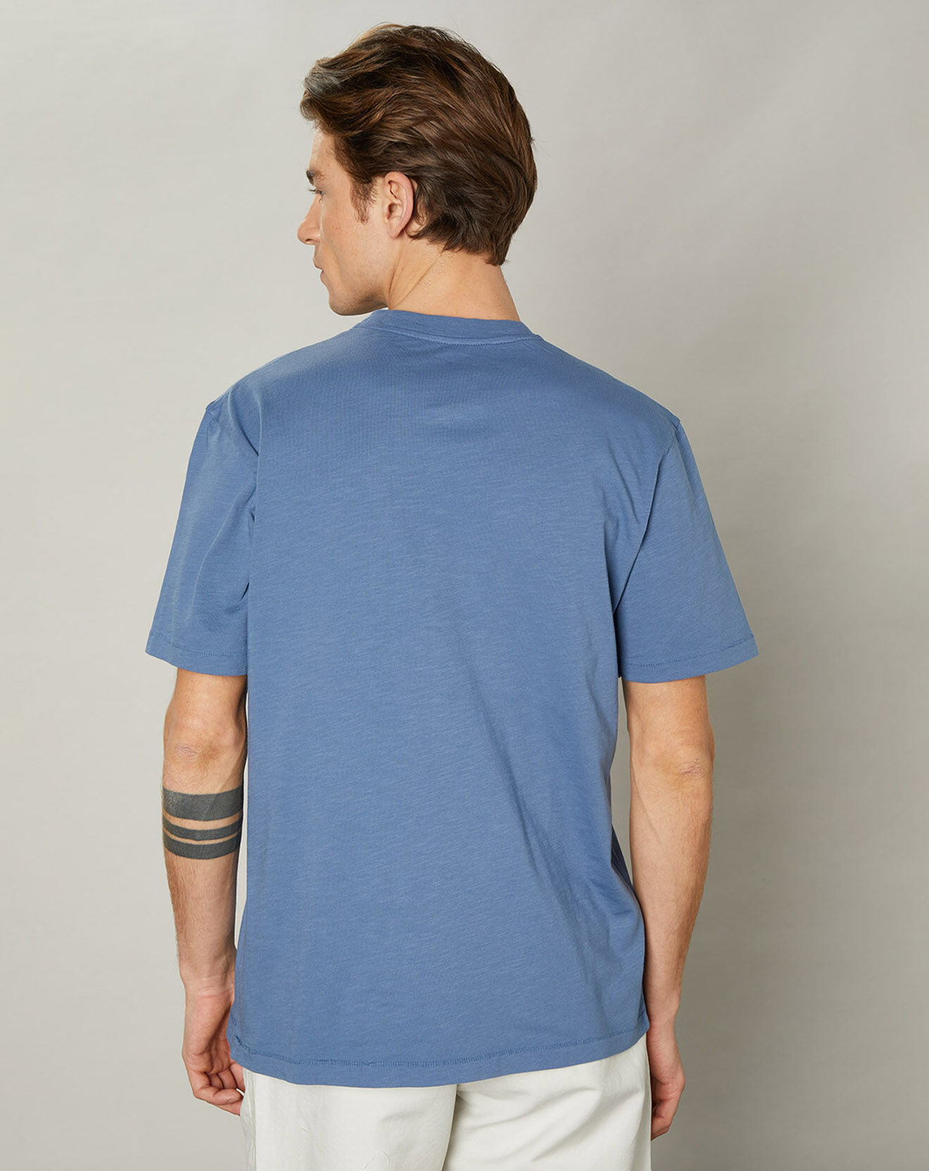 Hartford T-Shirt Pocket Crew bleu horizon