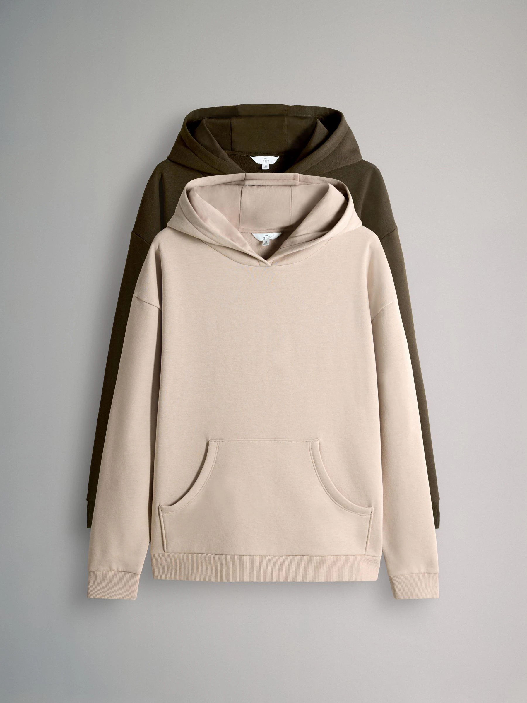 Kaki/crèmekleurig - The Set 2 Pack Relaxed Hoodie