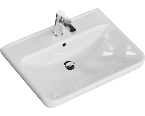 Pelipal Sunline 105 badkamermeubelset (B x H x D 69 x 56 x 48,5 cm), grafiet getextureerd front (horizontaal patroon), met keramische wastafel en badmeubel