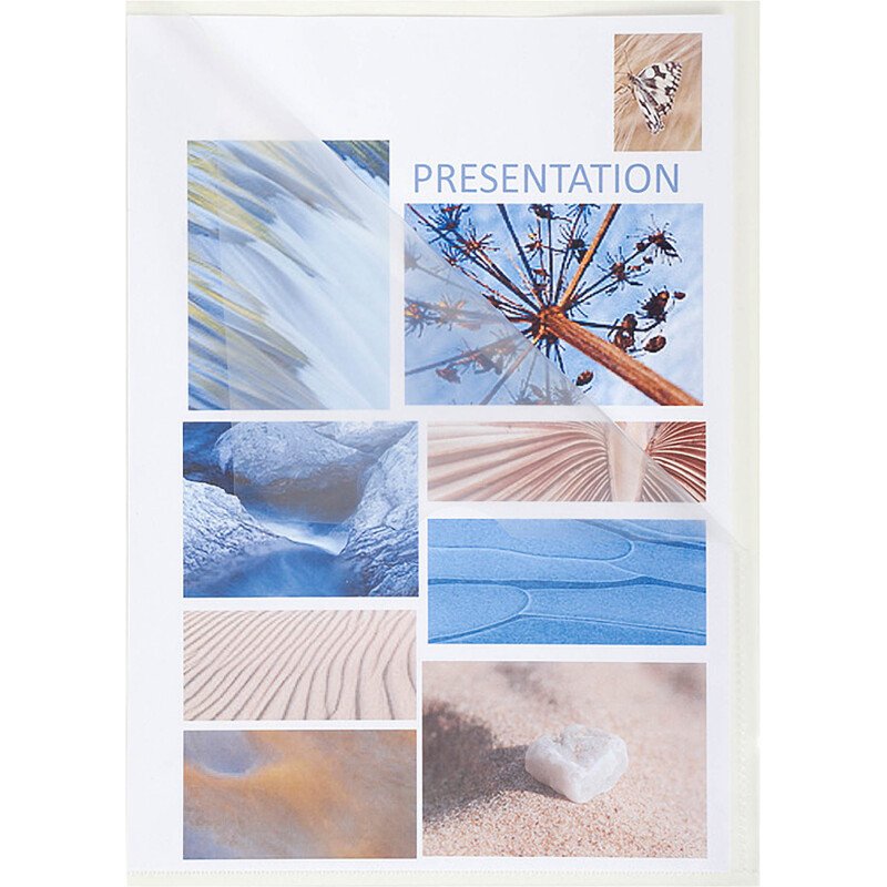 Etui carton de 100 pochettes coin Stop doc polypropylène lisse 11/100e - A4