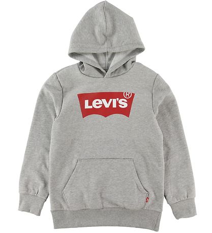 Levis Kapuzenpullover - Fledermausflügel - Grau Meliert