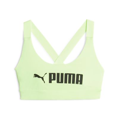 PumaFit Mid Impact Training Bra - lime