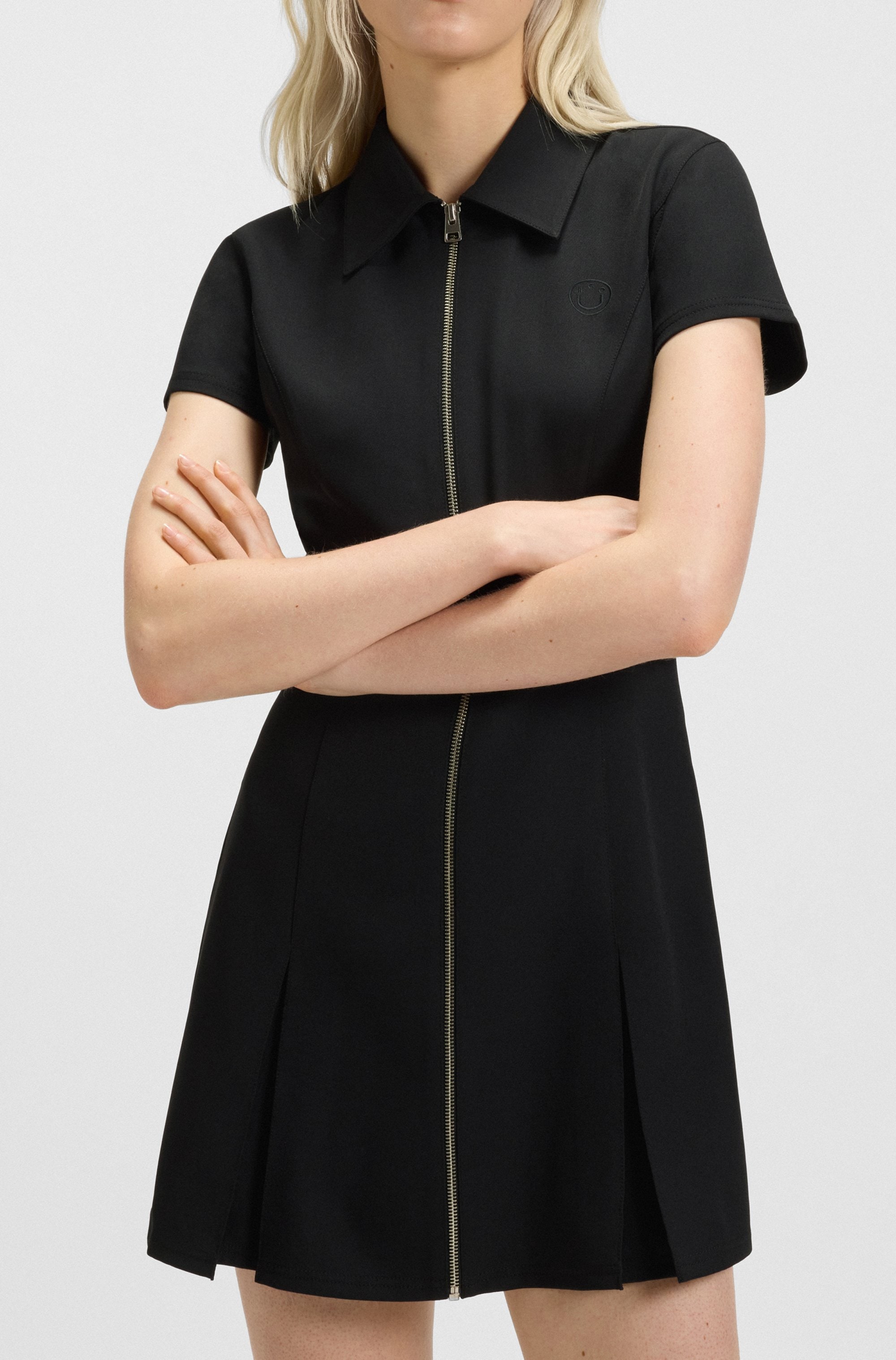 HUGO Blue Polokleid »Kahuma« Rockteil mit Kellerfalten