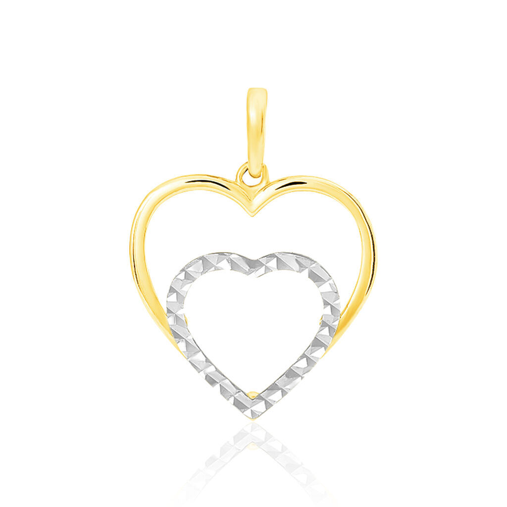 Pendentif Eudocie Double Coeurs Or Bicolore