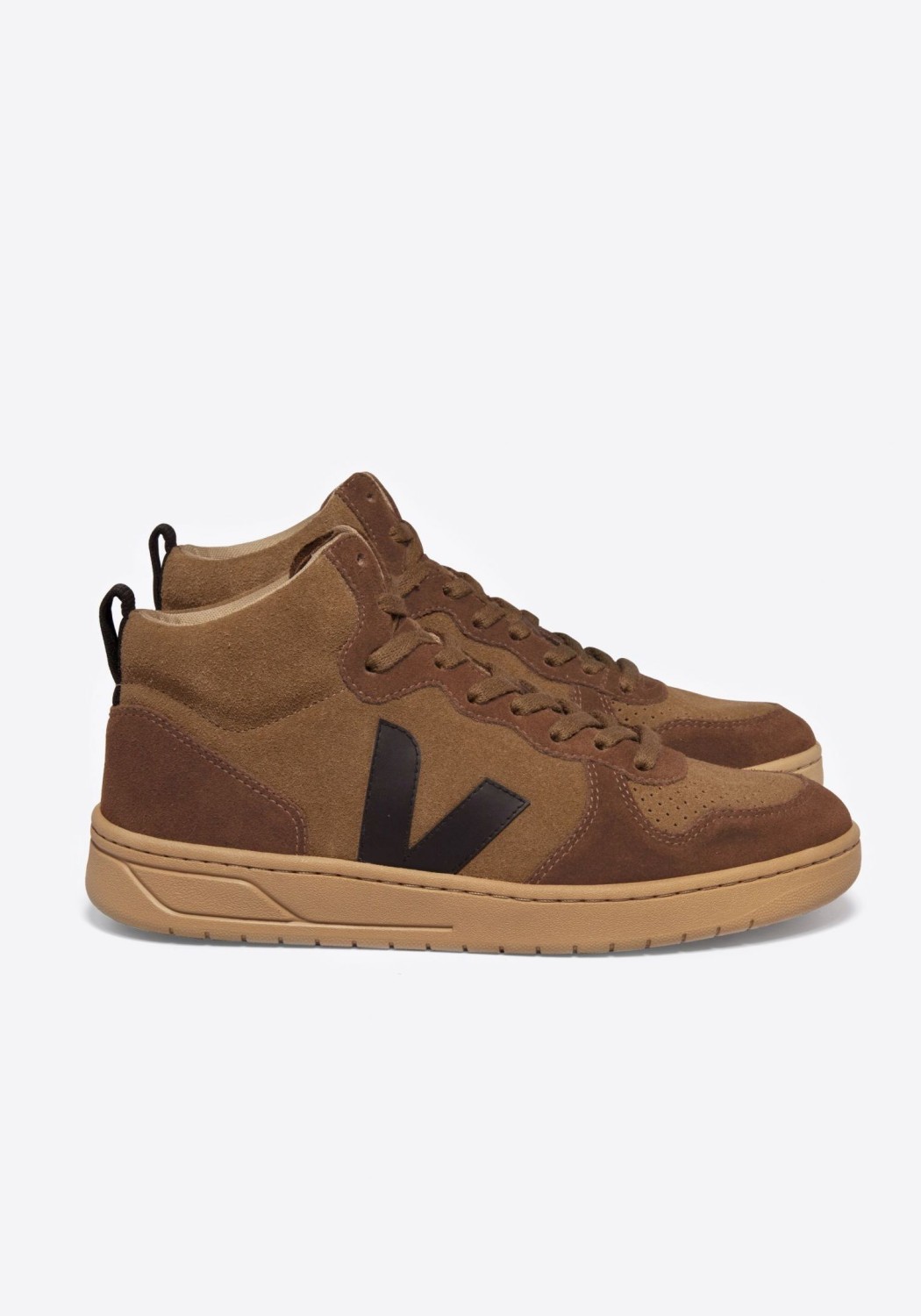 Veja Sneaker V-15 Suede Brown Black