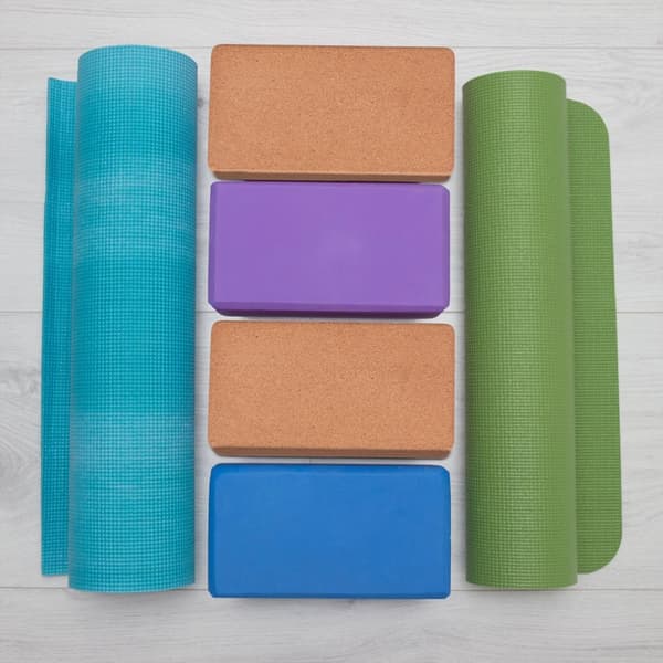 Yogablokk i kork, sett med 2 stk