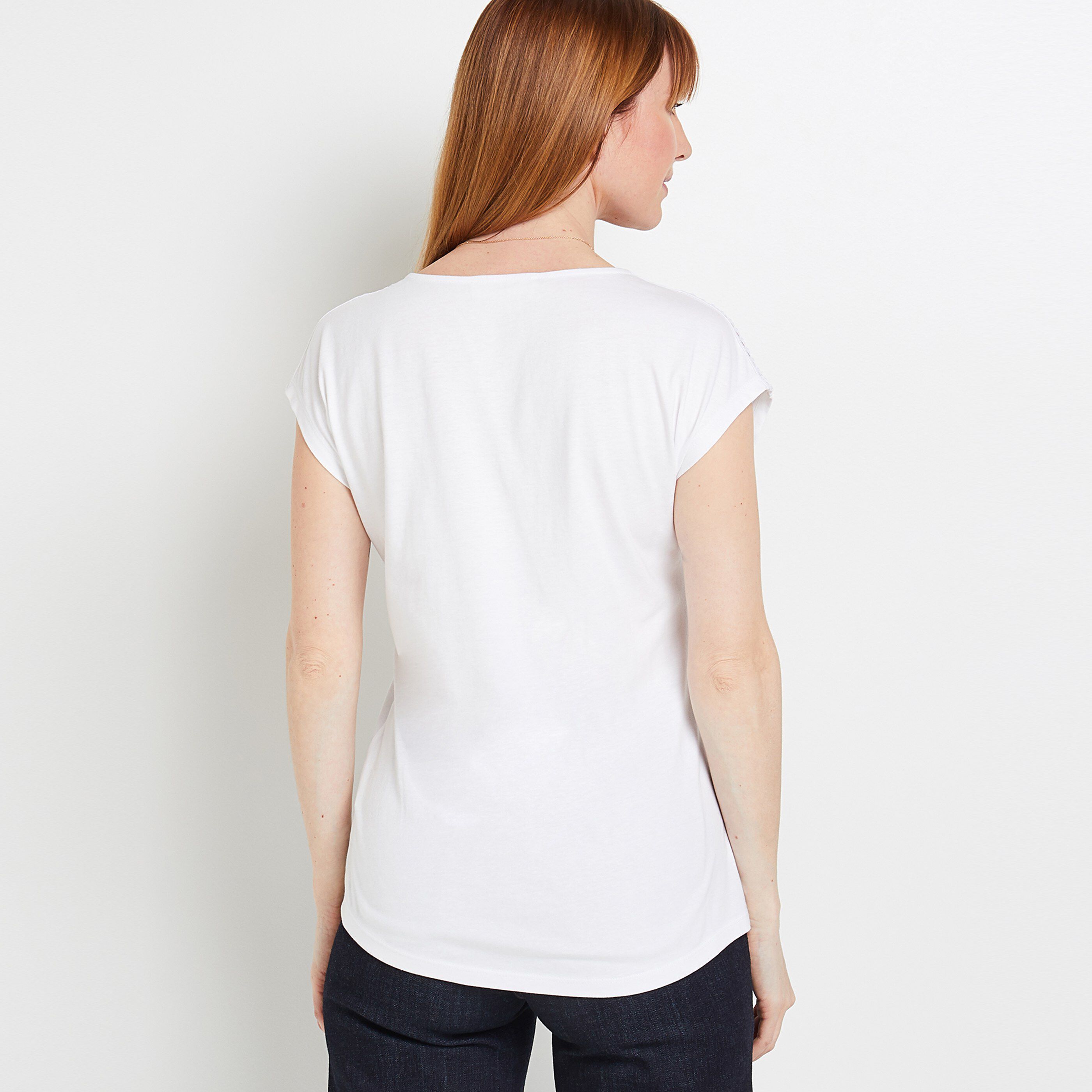 Tshirt uni femme - BLANC
