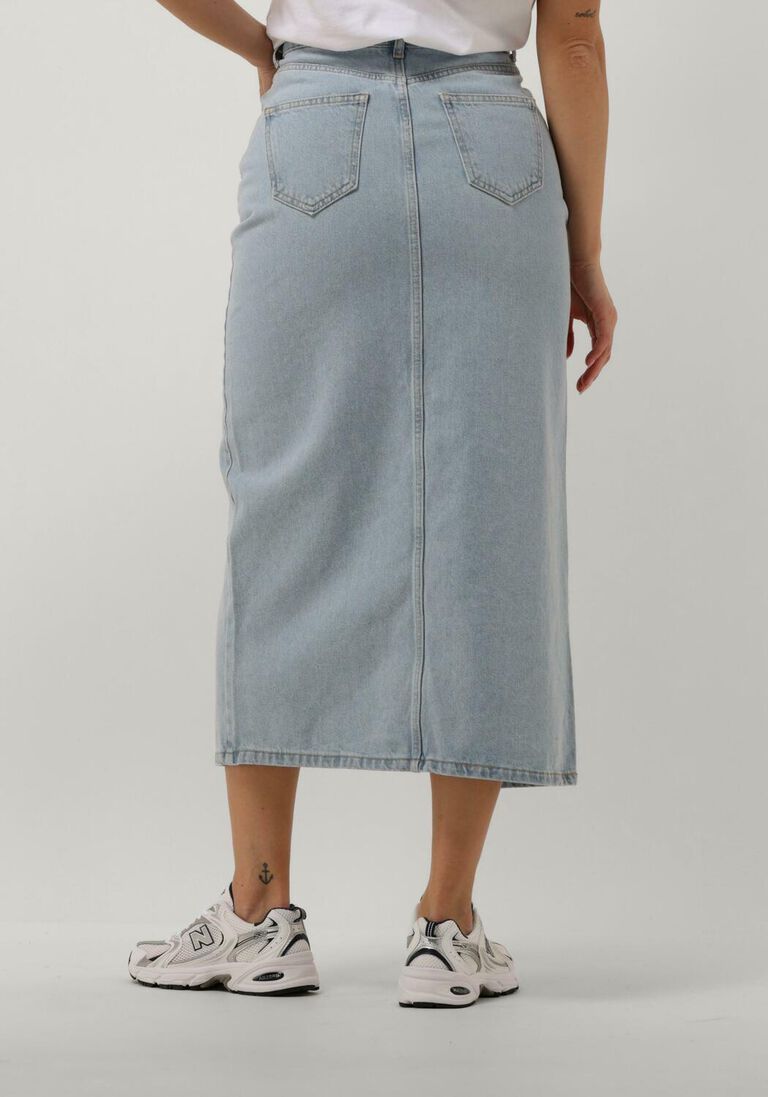 NOTRE-V blauwe notre-v midirok denim maxi skirt