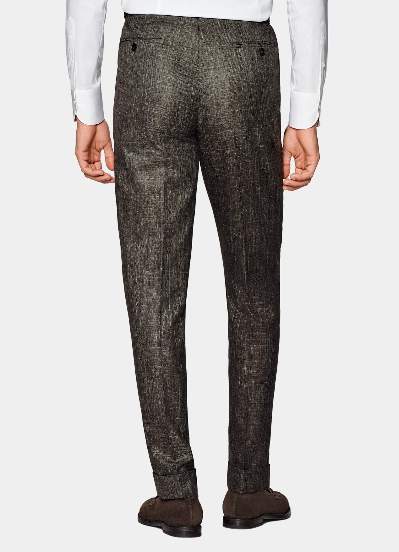 Costume trois pièces Havana coupe Tailored marron foncé