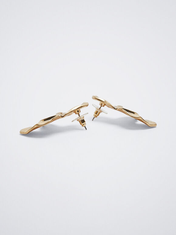 Brincos de ouro martelado - Ouro