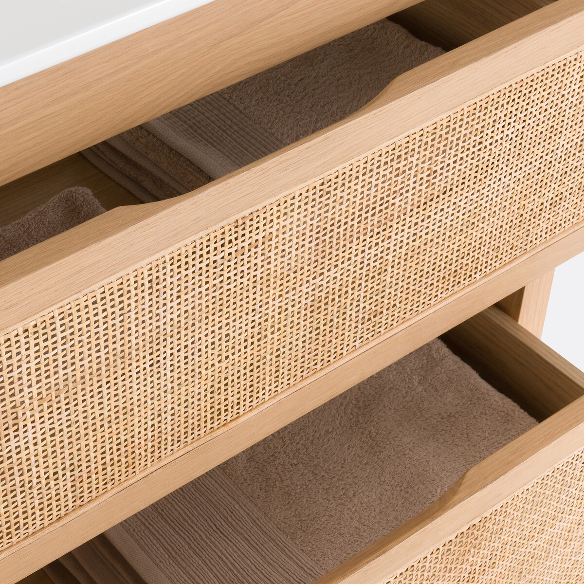 LA REDOUTE INTERIEURS<br>Móvel lavatório com 2 gavetas em rattan L80 cm, Lumpa