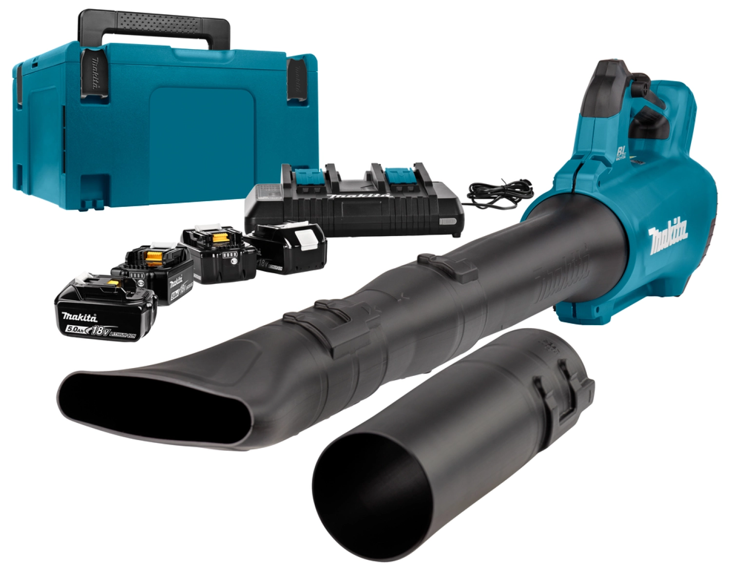 Makita DUB184PT4J 18V Li-Ion accu bladblazer set (4x 5,0Ah) in Mbox - 187 km/h