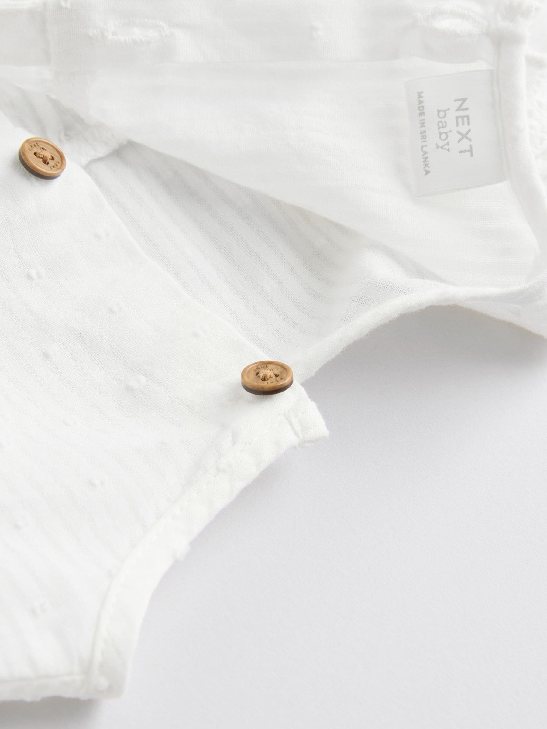 Ecru/wit met broderie - Babybroekje (0 mnd-3 jr)