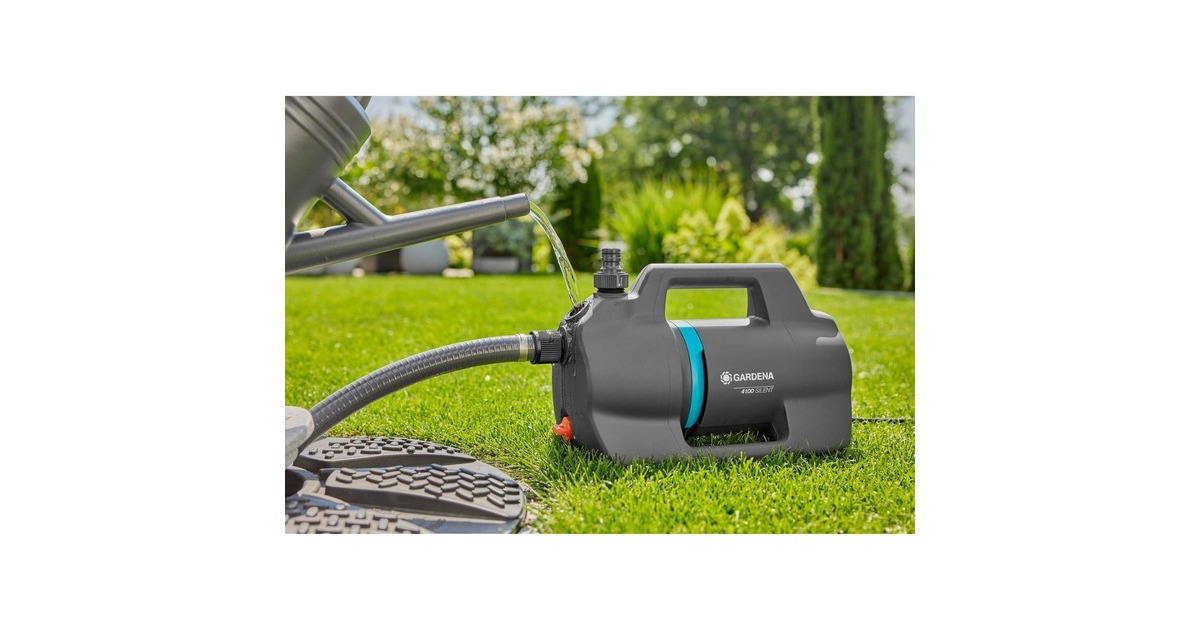 GARDENABesproeiingspomp 4100 Silent  (Donkergrijs/turquoise, 550 Watt)