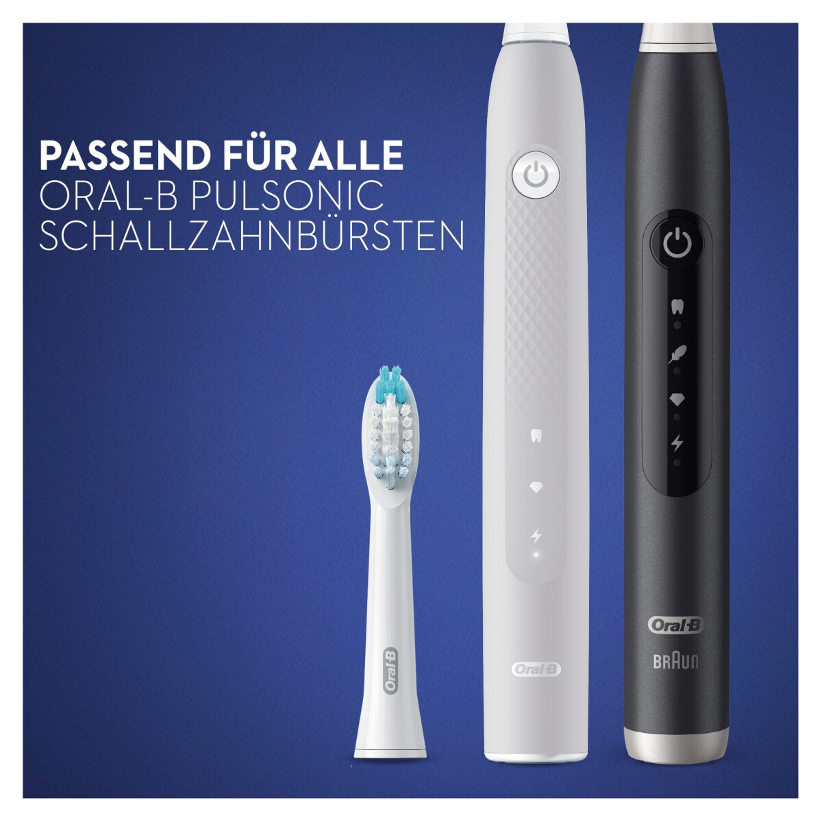 Oral-B Pulsonic Clean Aufsteckbürsten für Schallzahnbürsten, 2 Stück