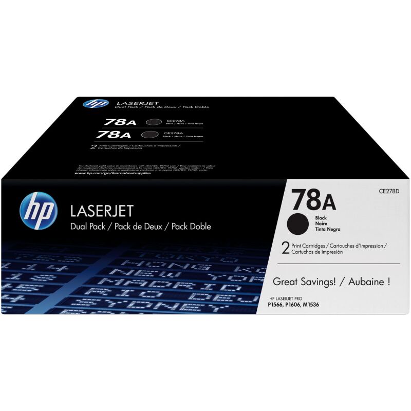 HP 78A - CE278AD Pack de 2 toners noirs