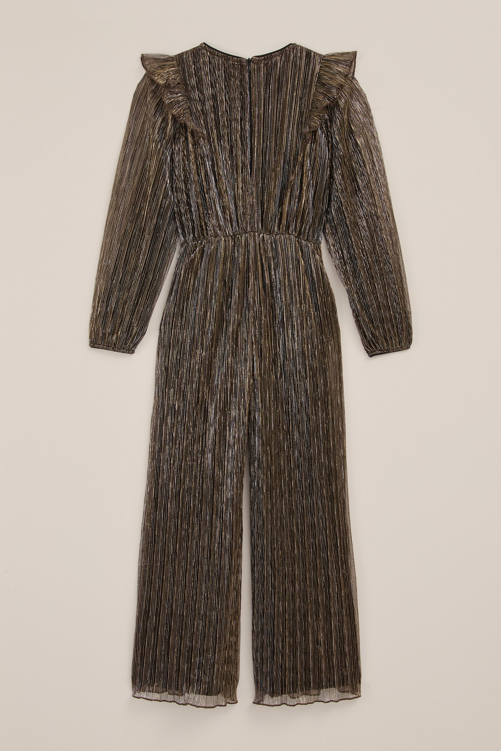 Meisjes jumpsuit met glittergaren WE Fashion Goud