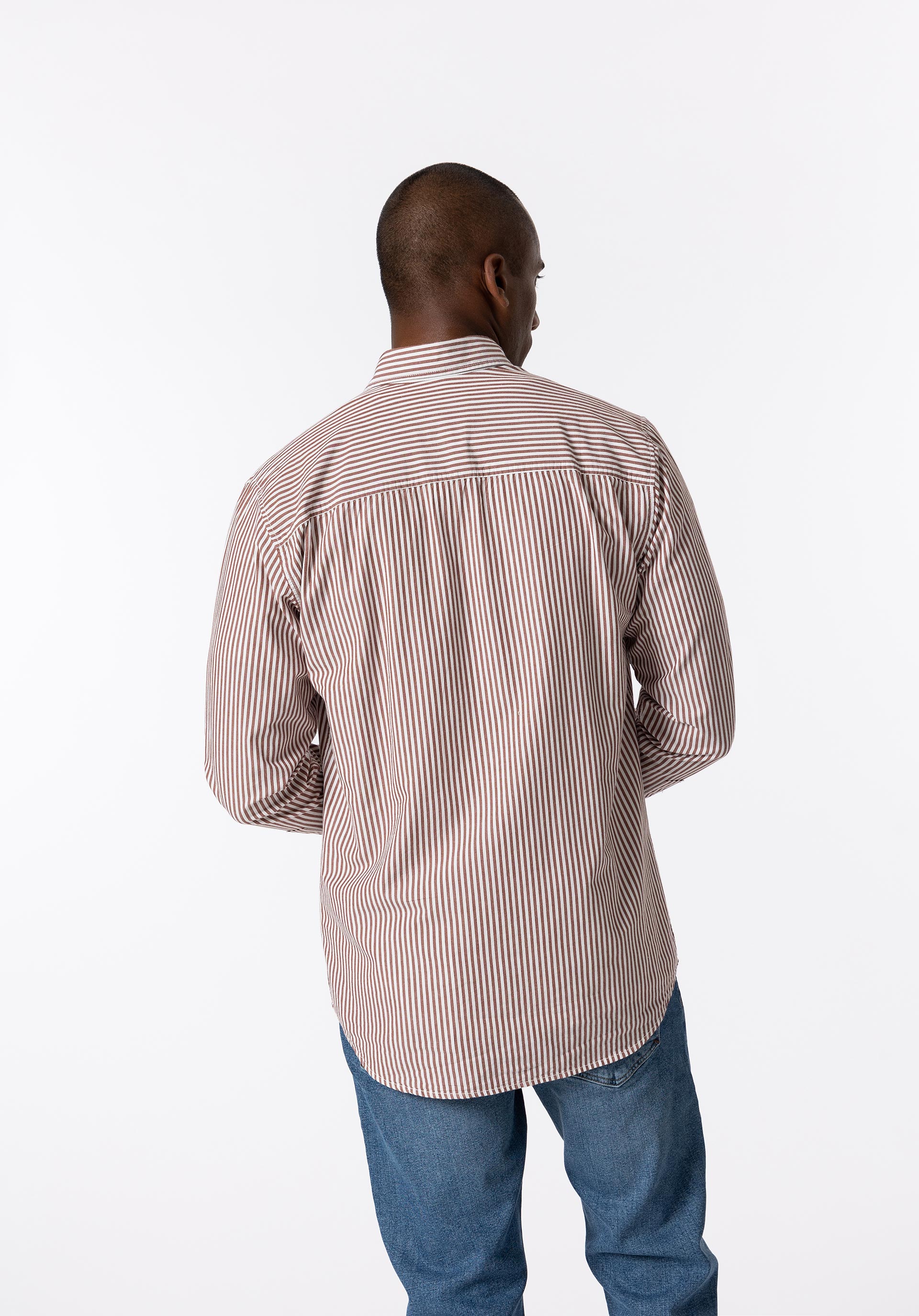 Camisa de Popelina às Riscas