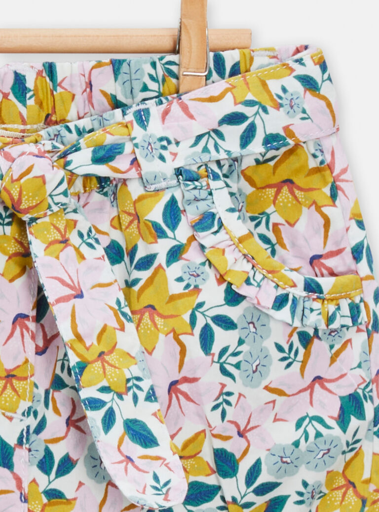 Short imprimé fleuri bébé fille