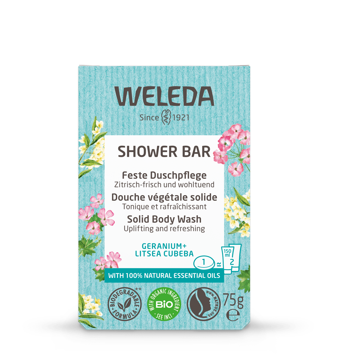 Weleda Shower Bar Geranium - 75 g.