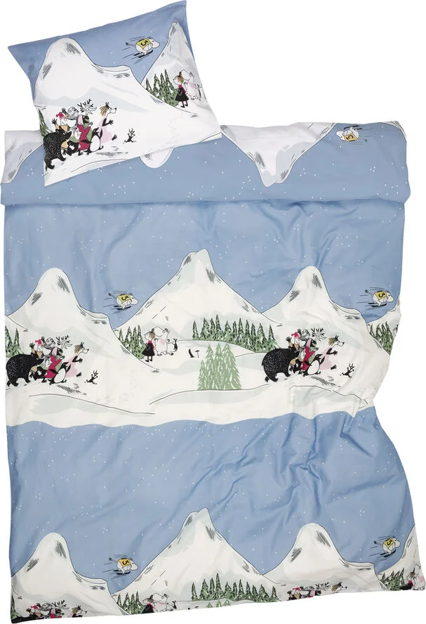 Iittala Moomin Arabia sengetøj 140x200, Skihop Multifarvet
