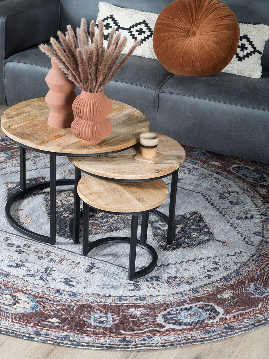 Karaca antra Brown Rond 120 cm