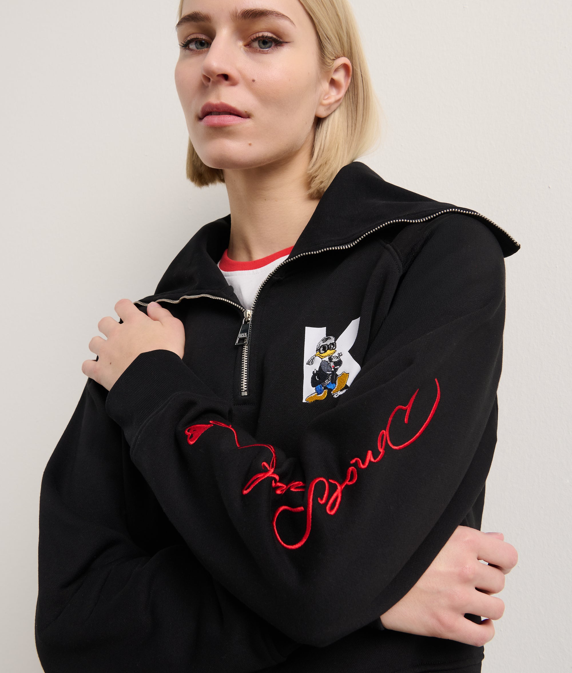 Disney x KL sweatshirt met half rits