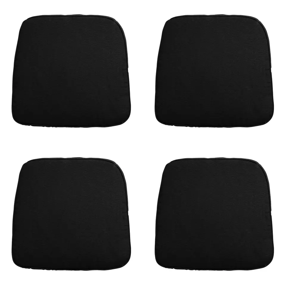 Madison - Zitkussen Wicker Panama black - Ca. 48x48 cm - Set van 4