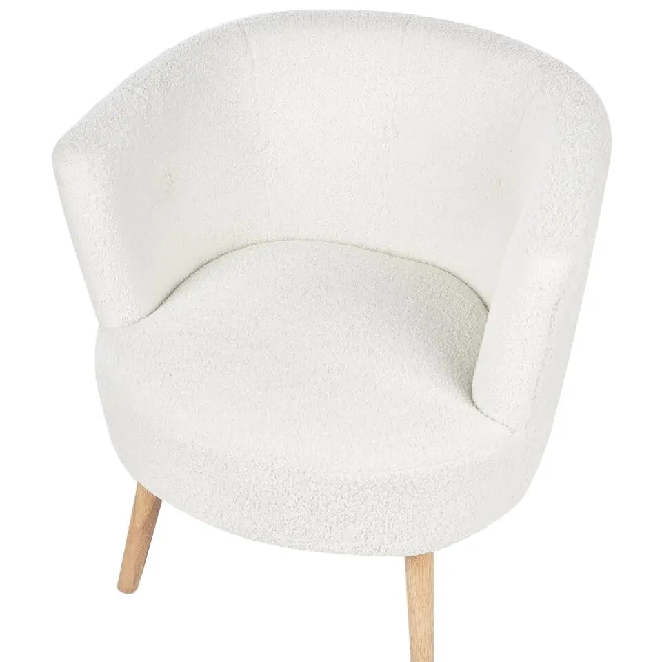 ODENZEN - Fauteuil - Wit - Bouclé