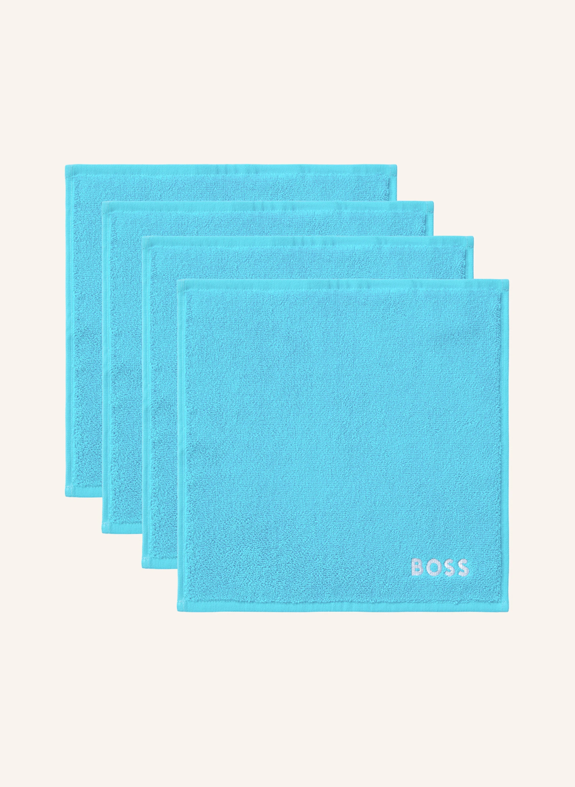 BOSS 4er-Set Waschlappen PLAIN WASCHLAPPEN 4ER SET