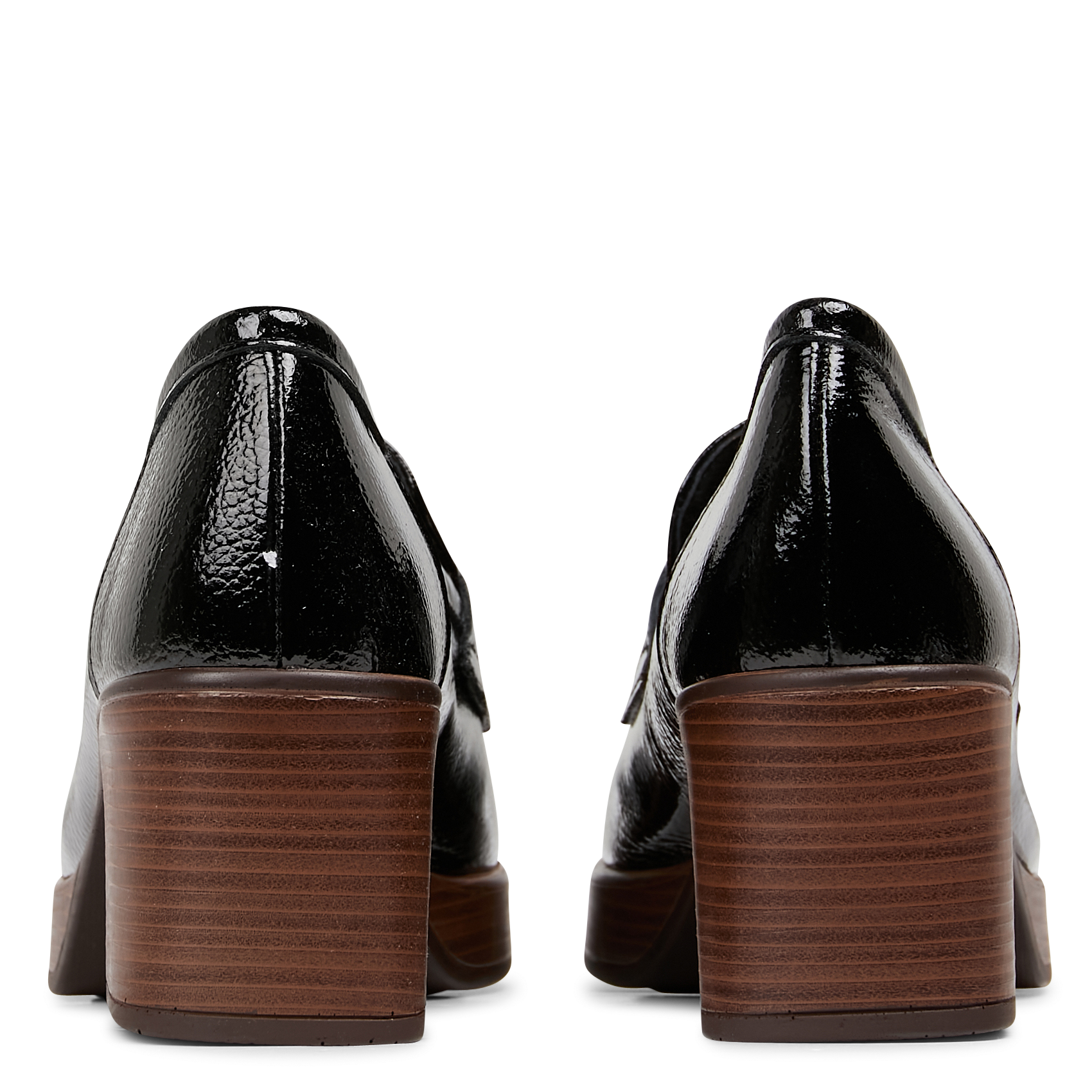 KIWI - Mocassins à talon en cuir | Noir
